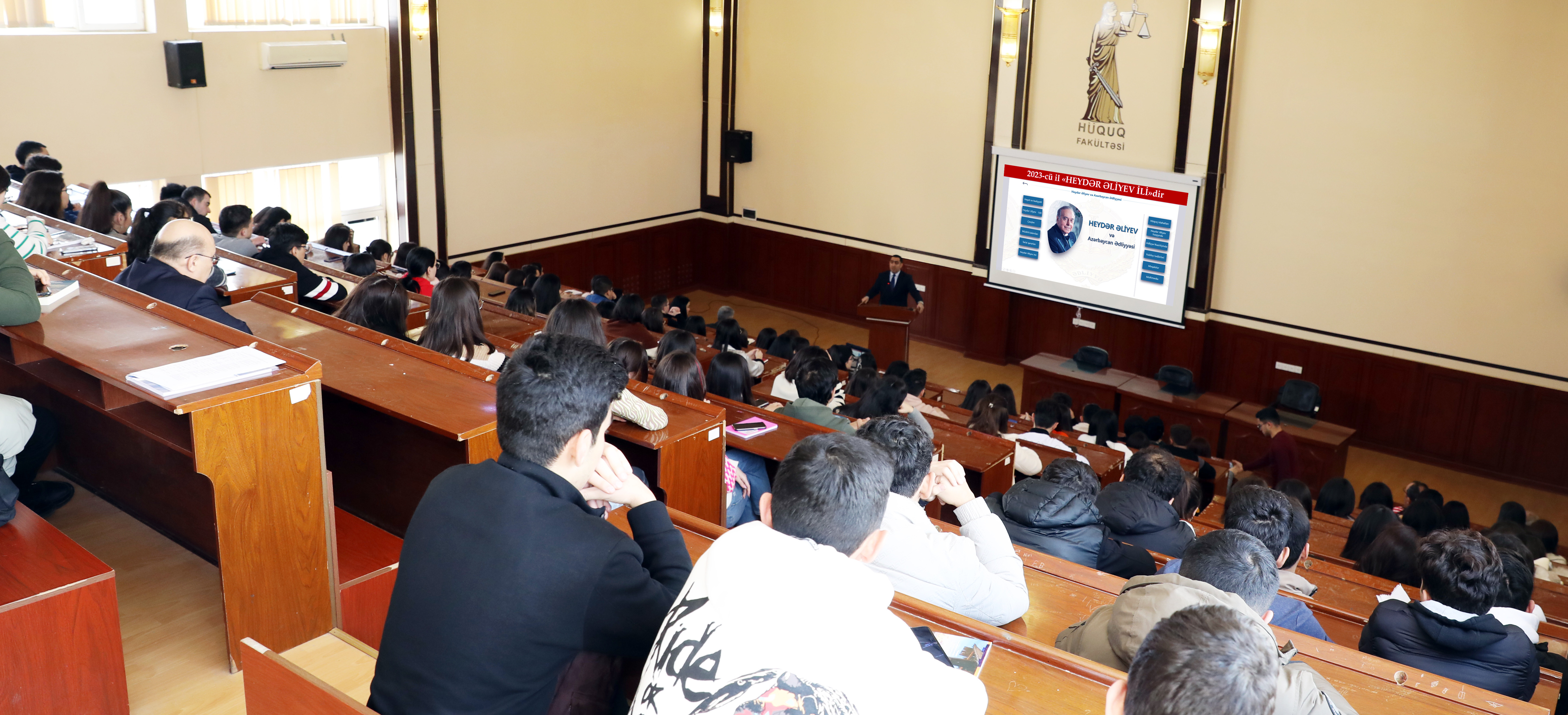 Hüquq fakültəsində “Heydər Əliyev və Azərbaycan ədliyyəsi” elektron məlumat platformasının təqdimatı keçirilib